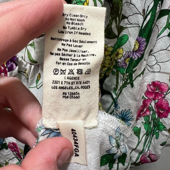 L’AGENCE Elena Off Shoulder Silk Top - Picture 5 of 9